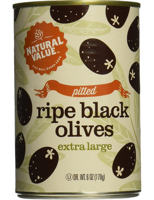 Natural Value Extra Lg Black Olives 6 OZ