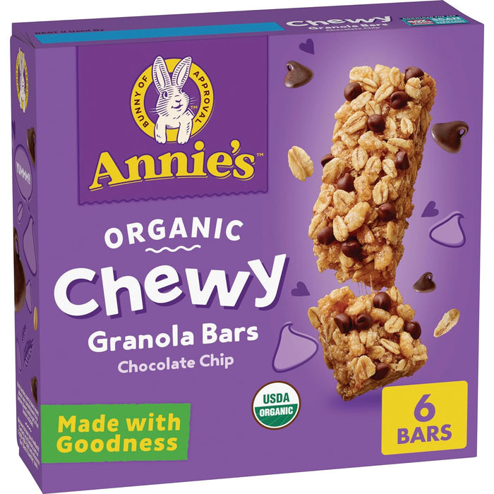 Annie'S Homegrown  Organic Chewy Granola Bars Chocolate Chip   5.34 Oz