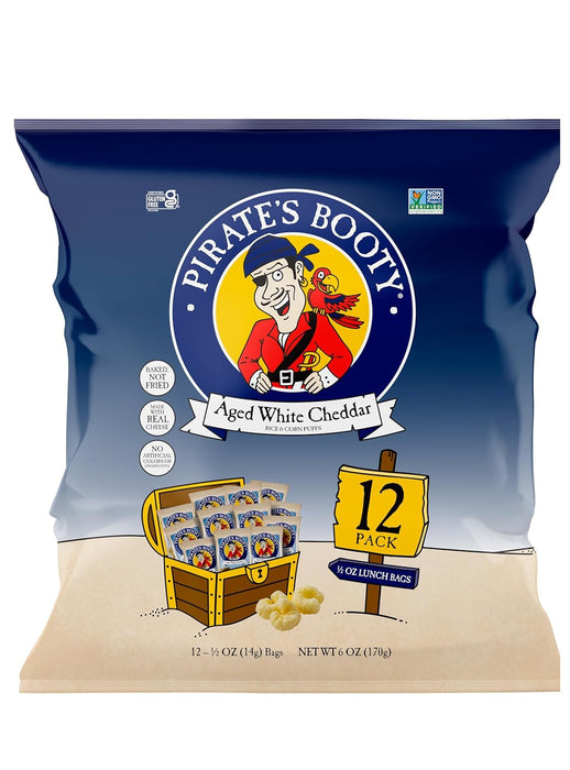 Pirate'S Booty  Aged White Cheddar Puffs  12/.5 Oz