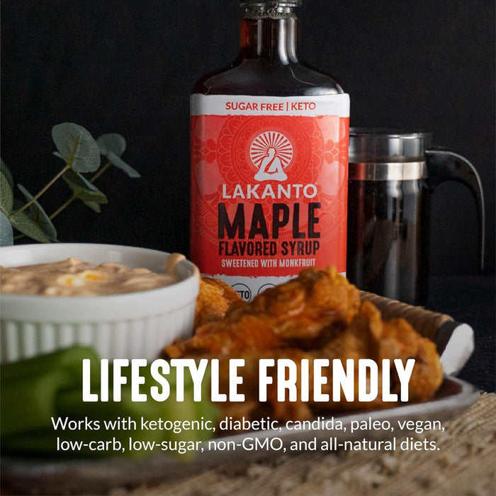 Lakanto  Monk Fruit Sweetened Maple Flavored Syrup  13 Oz