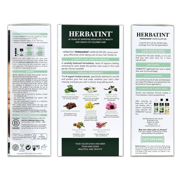 Herbatint  Permanent Haircolour Gel 3N Dark Chestnut  1 Each  4 Oz