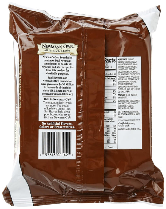 Newman'S Own  Newman O'S Creme Filled Cookies Chocolate  13 Oz