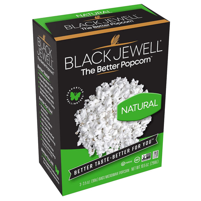 Black Jewell  Microwave Popcorn Natural  10.5 Oz