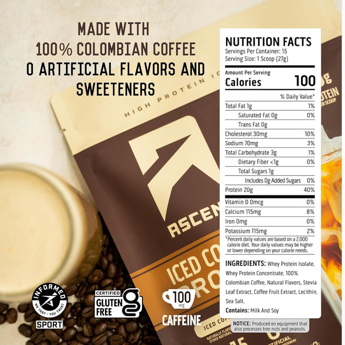 Ascent  Iced Coffee Protein 14.3 oz