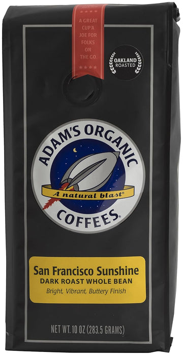 Adam's Organic Coffee San Francisco Sunshine 10 Ounce