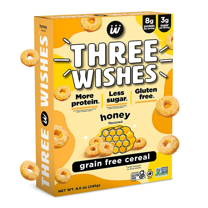 Three Wishes  Cereal Honey Gluten Free Box   8.6 Oz