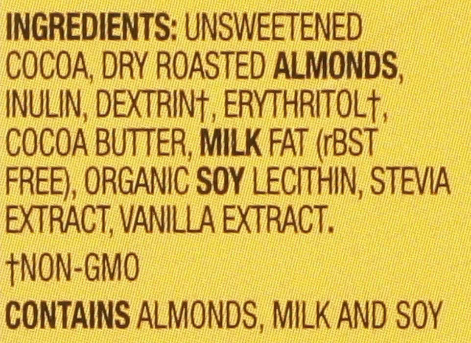 Lily'S Dark Chocolate Stevia Sweetened Almond Bar 3 Oz