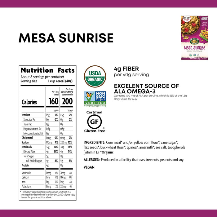 Nature'S Path  Organic Mesa Sunrise Cereal Flax Quinoa & Amaranth   10.6 Oz