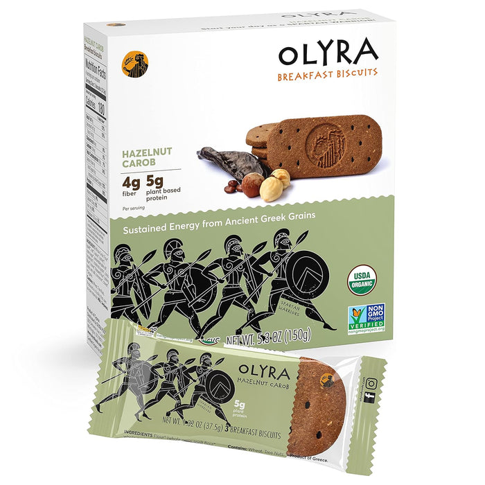 Olyra  Breakfast Biscuit Hazlenut Carob   5.3 Oz