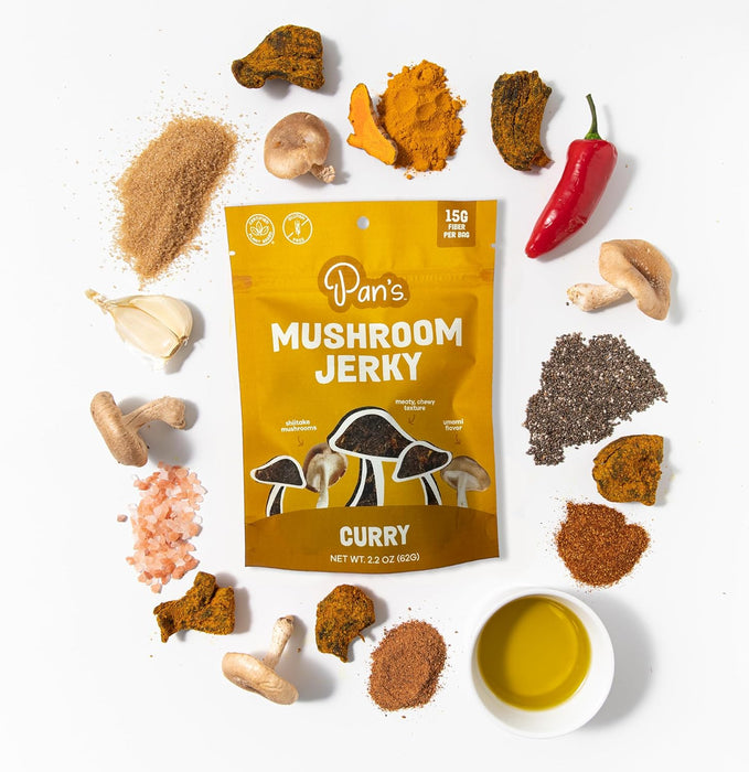 Pan's Mushroom Jerky Curry Mushroom Jerky 2.2oz