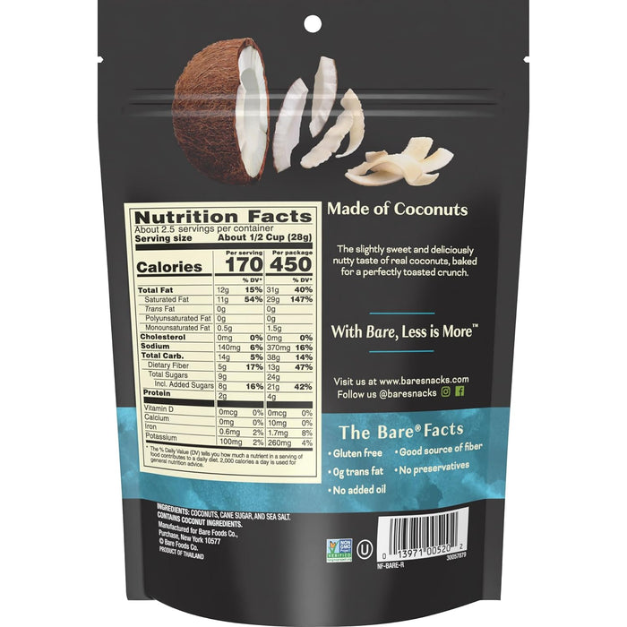 Bare Fruit Coconut Chips Smply Toast 2.7 OZ