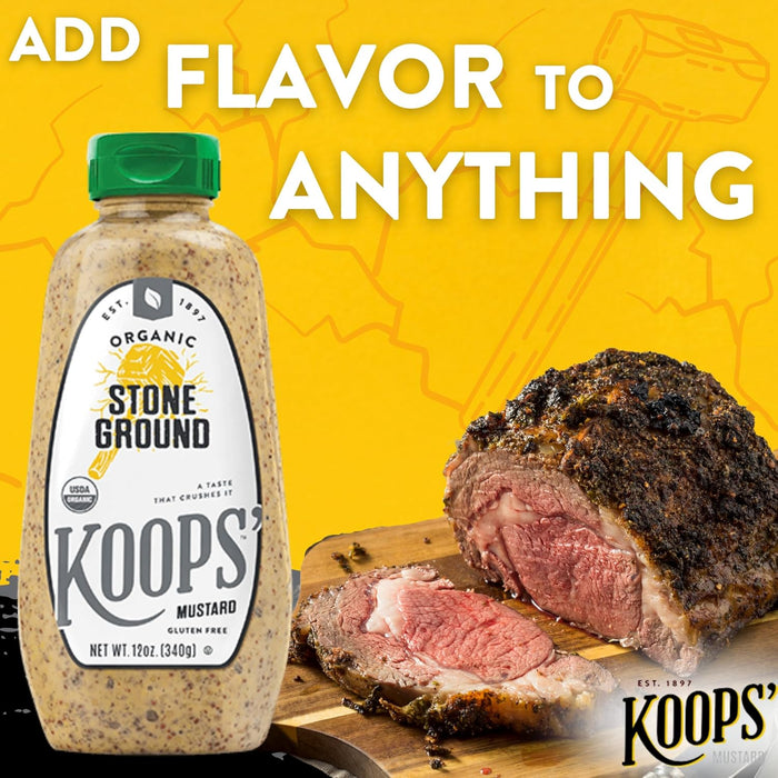 Koops Organic Stone Ground Mustard 12 oz