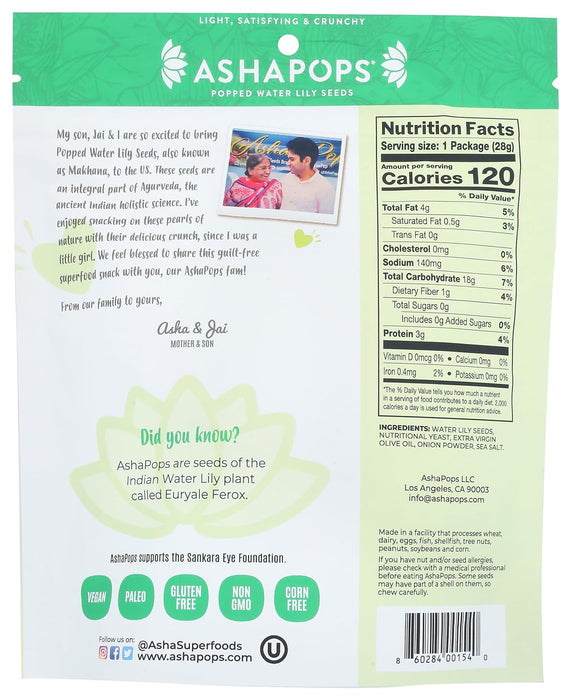 Ashapops  Popped Water Lily Seeds Vegan Cheese  1 Oz