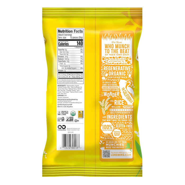 Lundberg Family Farms  Organic Rice Cake Minis White Cheddar  5 Oz