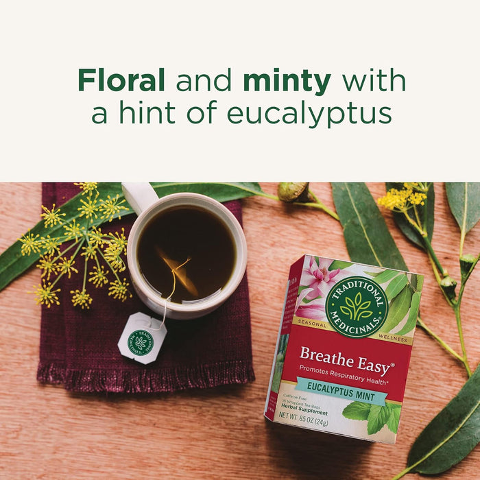 Traditional Medicinals  Breathe Easy Herbal Tea  Tea Bags  16 Bag