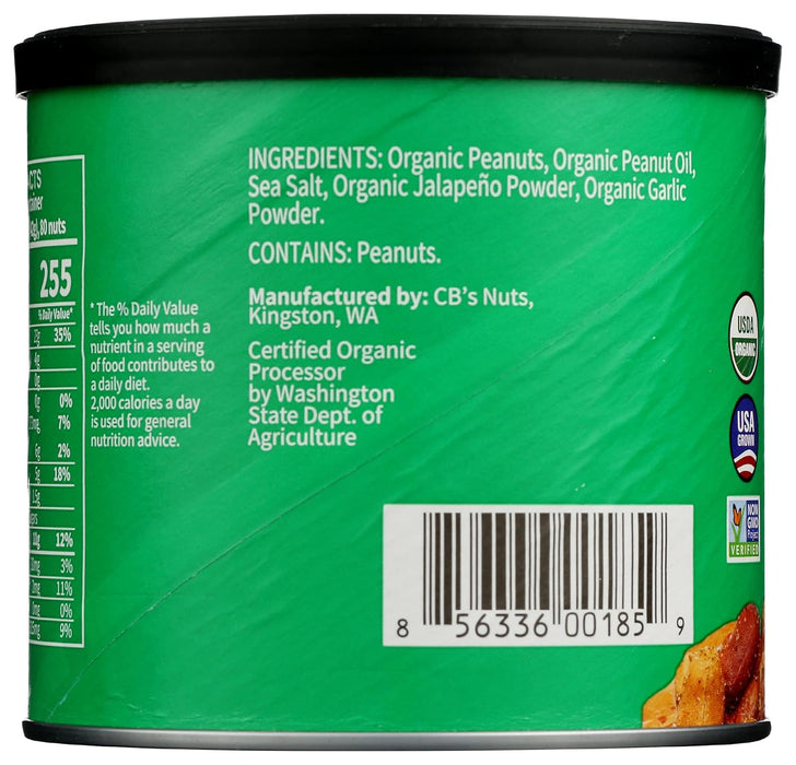 Cb`s Nuts Organic Kettle Roasted Jalapeno Peanuts 14 oz
