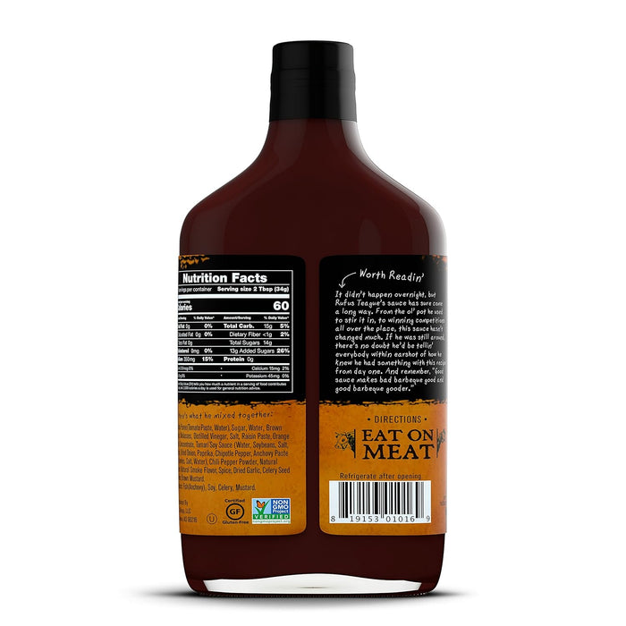 Rufus Teague BBQ Sauce Touch O' Heat 16 oz