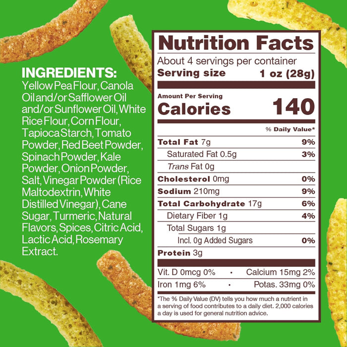 Hippeas  Veggie Straws Sour Cream And Onion  3.75 Oz.