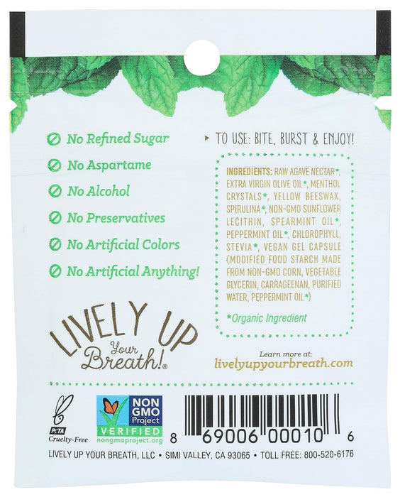 Lively Up Your Breath  Liquid Breath Freshener Original Mint Liquid Capsules  .16 Oz