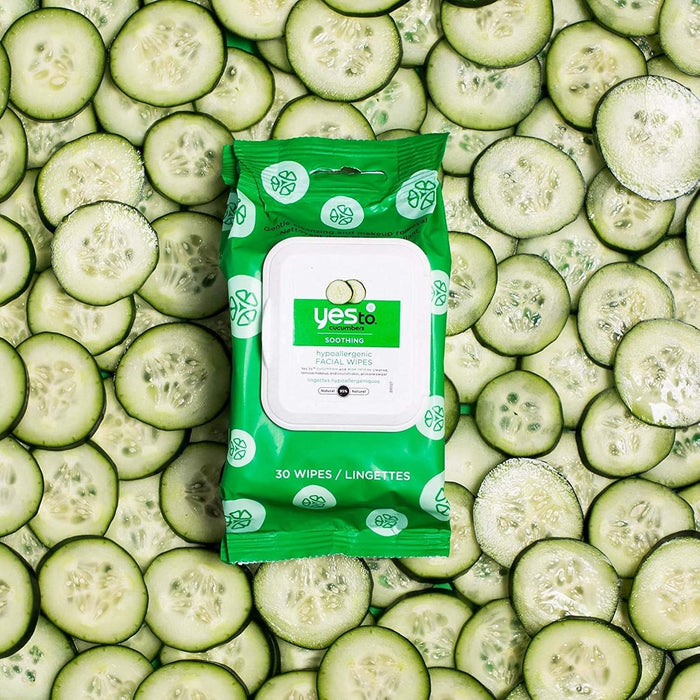 Yes To Cucumbers Facial Towelettes Soothing Hypoallergenic 30 Ct