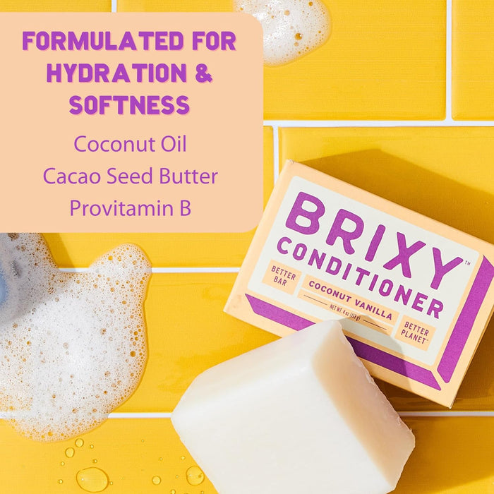 Brixy  Conditioner Bar Coconut Vanilla  1 Each  4 Oz