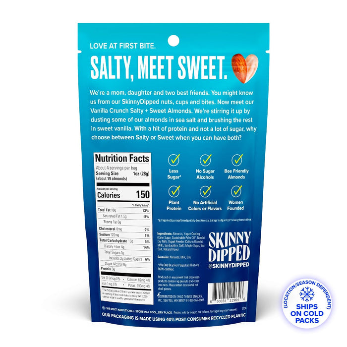 Skinny Dipped Vanilla Crunch Almonds 4 Oz