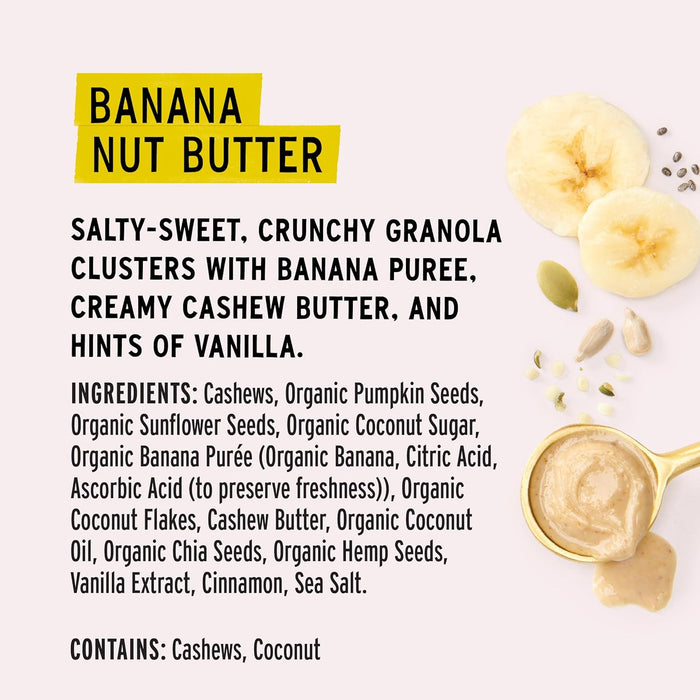 Purely Elizabeth  Grain Free Granola Gluten Free Banana Nut Butter   8 Oz