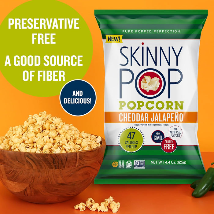 Skinnypop Popcorn Popcorn Cheddar Jalapeno 4.4 OZ