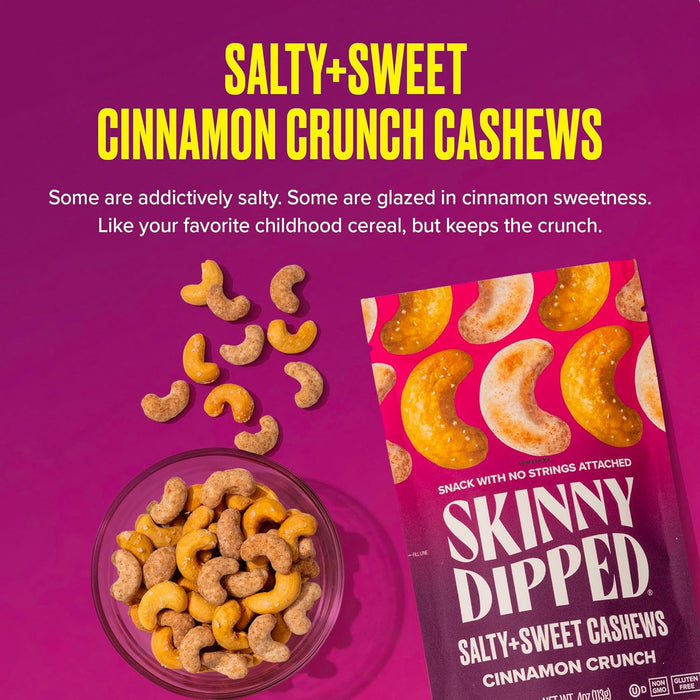 Skinny Dipped Cashews Cinnamon Crunch Mix 4oz