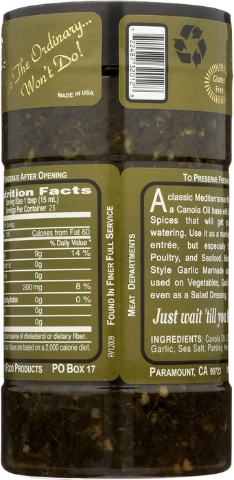 Scott`s Food Products Marinade Mediterranean Garlic 11.5 oz