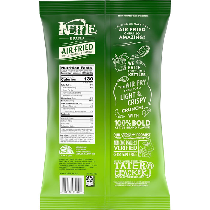 Kettle Air-fried Jalapeno Potato Chips 6.5 Oz