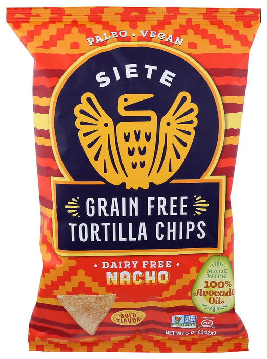 Siete Family Foods  Grain Free Tortilla Chips Nacho  5 Oz