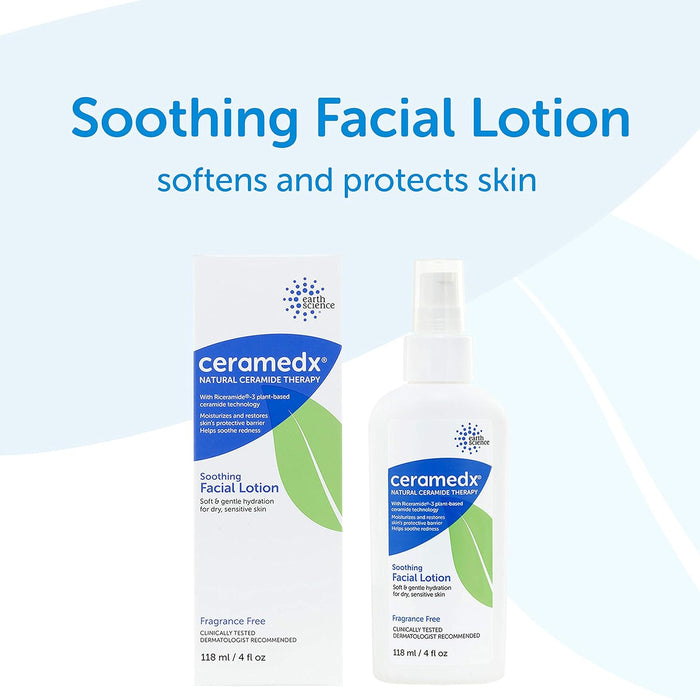 Ceramedx Soothing Facial Lotion Fragrance Free 1 Each 4 Oz