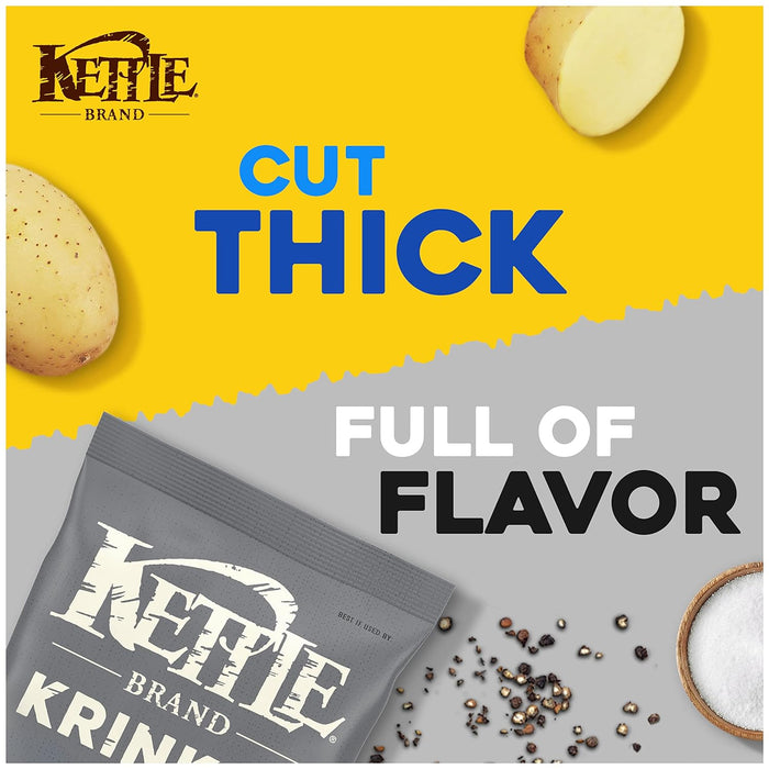 Kettle Brand  Salt & Ground Pepper Krinkle Cut Potato Chips  5 Oz