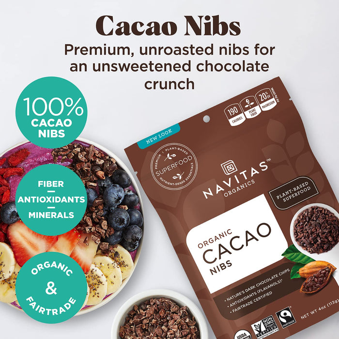 Navitas Organics  Naturals Cacao Nibs Organic Raw   8 Oz