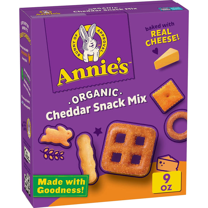 Annie'S Homegrown  Organic Cheddar Pretzels & Crackers Snack Mix  9 Oz