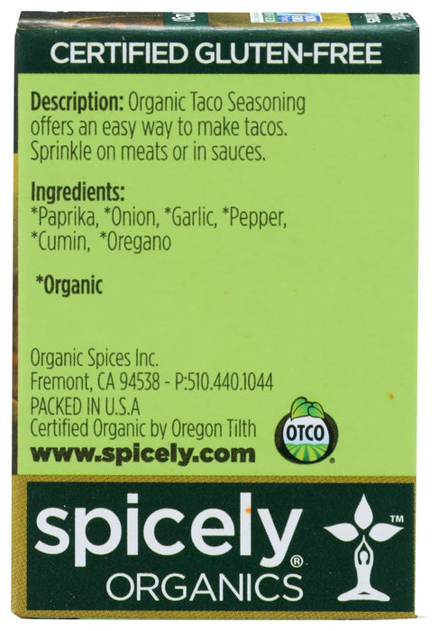 Spicely Organics  Organic Taco Seasoning  .45 Oz