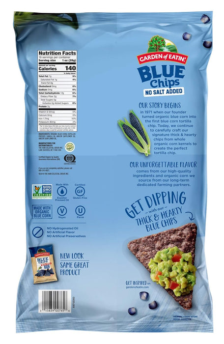 Garden Of Eatin'  Blue Chips Unsalted  16 Oz