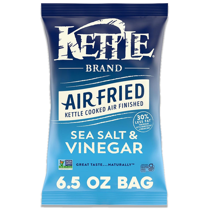 Kettle Air Fried Sea Salt & Vinegar Potato Chips 6.5 Oz