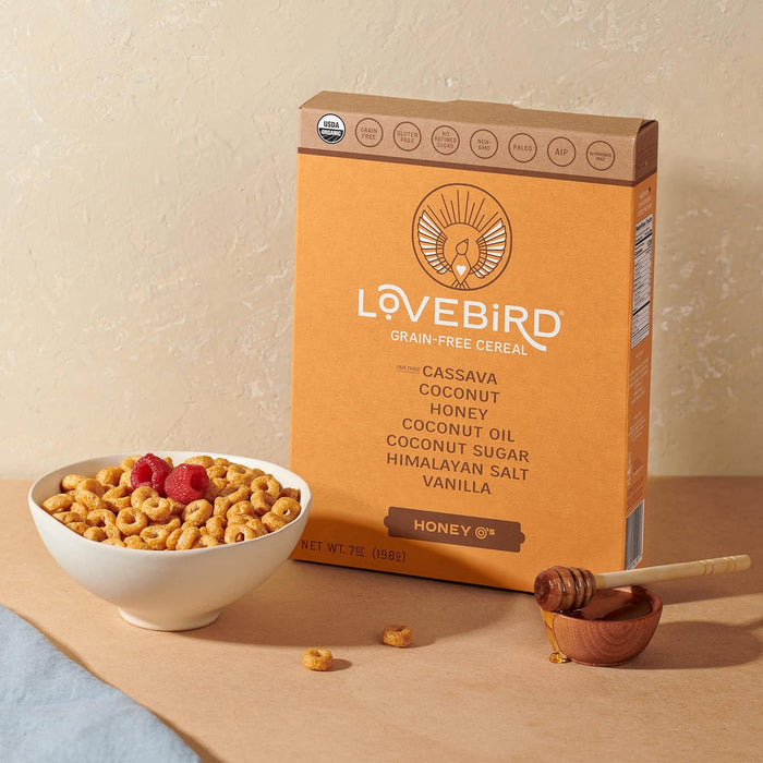 Lovebird  Cereal Honey O'S Grain Free   7 Oz