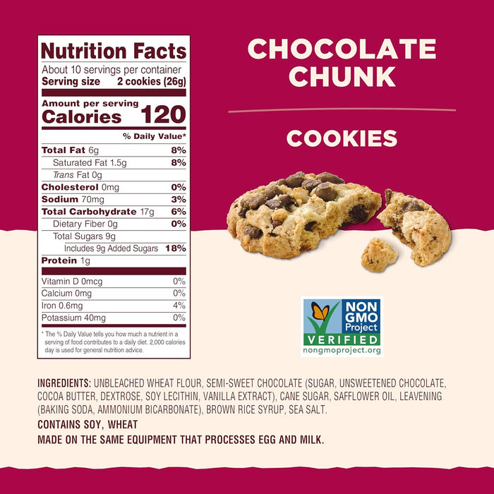 Back To Nature  Chocolate Chunk Cookies  9.5 Oz