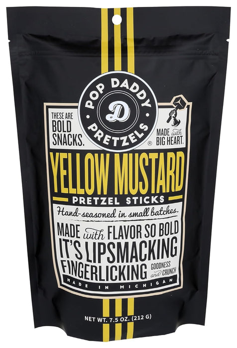 Pop Daddy  Yellow Mustard Seasoned Sticks  7.5 Oz