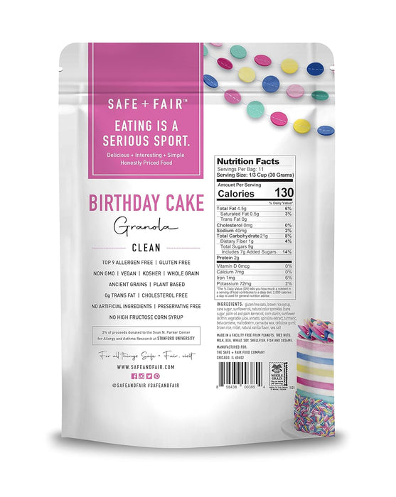 The Safe + Fair Food Company Granola Birthday Cake 12 OZ