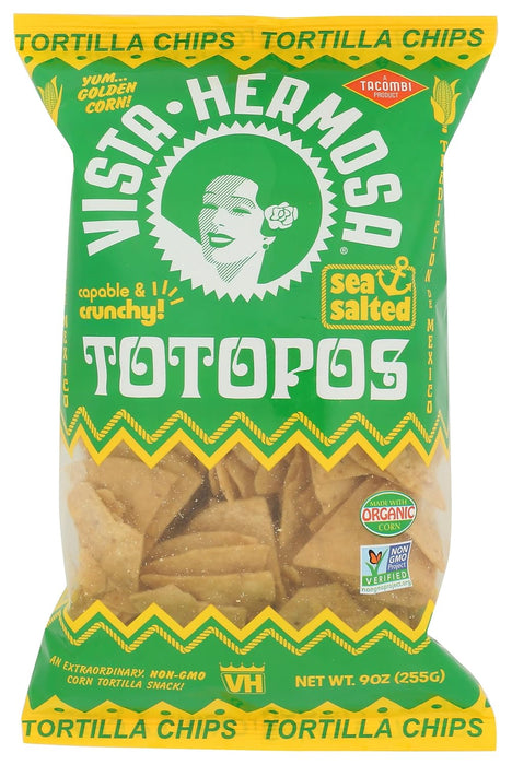 Vista Hermosa  Sea Salted Tortilla Chips Corn  9 Oz