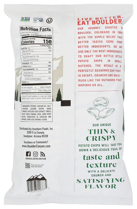 Boulder Canyon  Thin And Crispy Jalapeno Chips  6 Oz