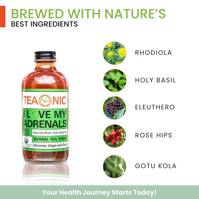 Teaonic  Herbal Tea Tonic I Love My Adrenals  8 Fl Oz