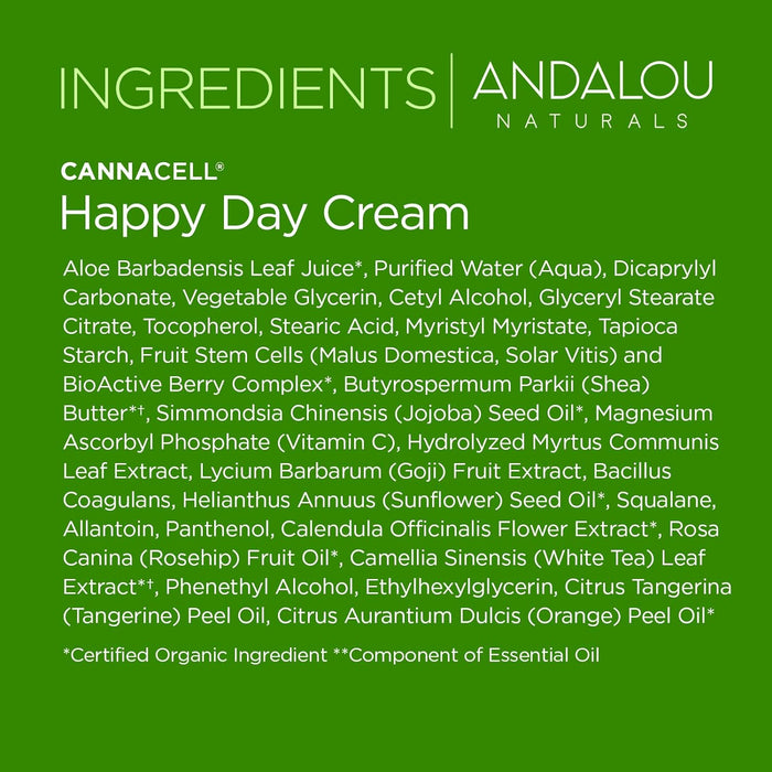 Andalou Naturals Cannacell Happy Day Cream 1 Each 1.7 Oz