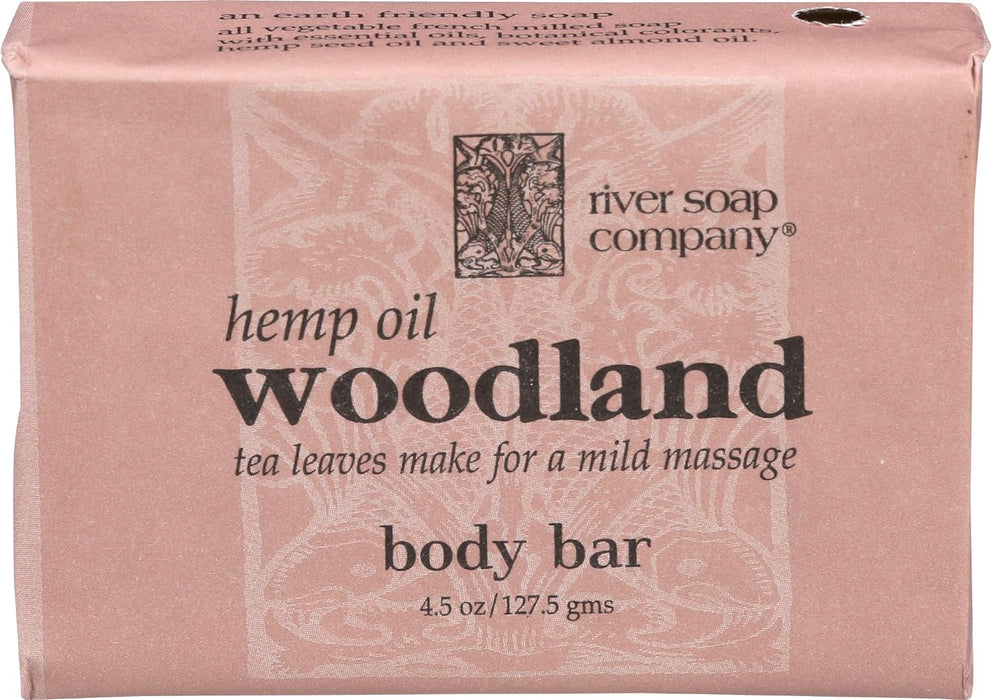 River Soap Company Woodland with Hemp Seed Oil Soap 4.5 Ounces