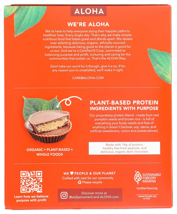 ALOHA Organic Plant Based Protein Bars Peanut Butter Cup 1.98 OZ (5 Counts)