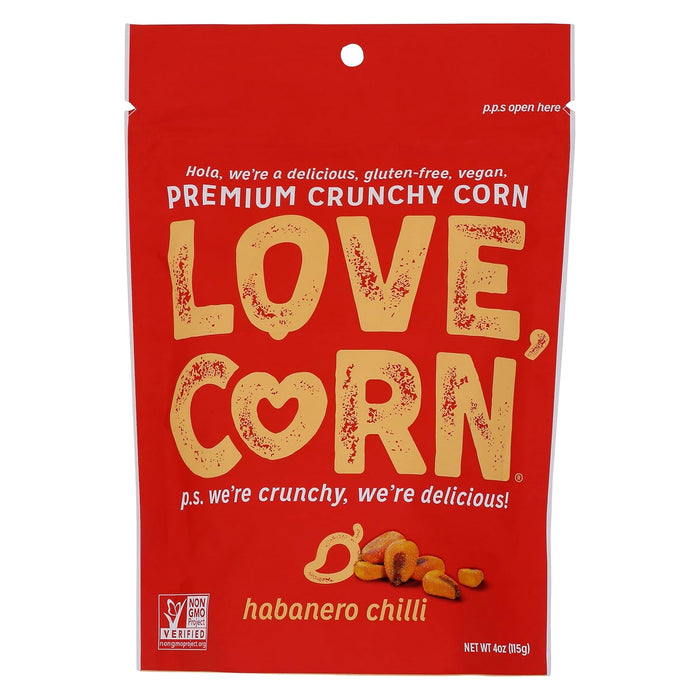 Love Corn  Habanero Roasted Chili Crunchy Corn Snack  4 Oz
